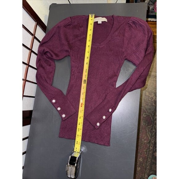 Ann Taylor LOFT Ribbed Top XS/PETITES Soft Stretch Modal Blend Top Scoop Neck - Picture 12 of 15